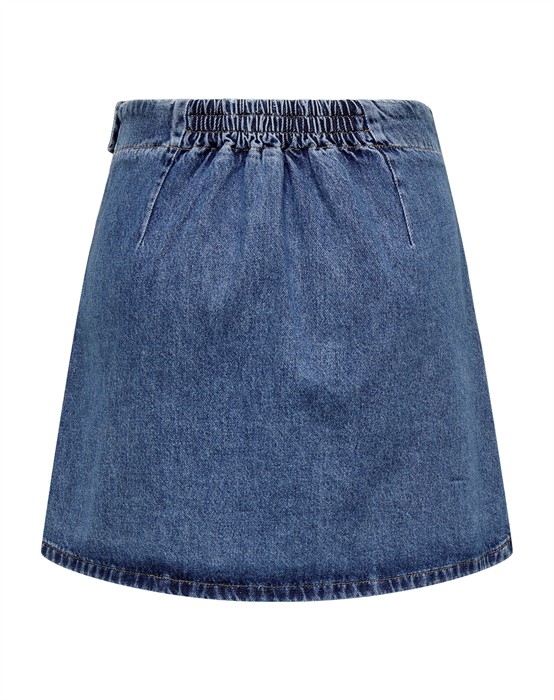 Onlthea Wrap Short Denim Nederdel - Medium Blue Denim